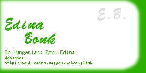 edina bonk business card